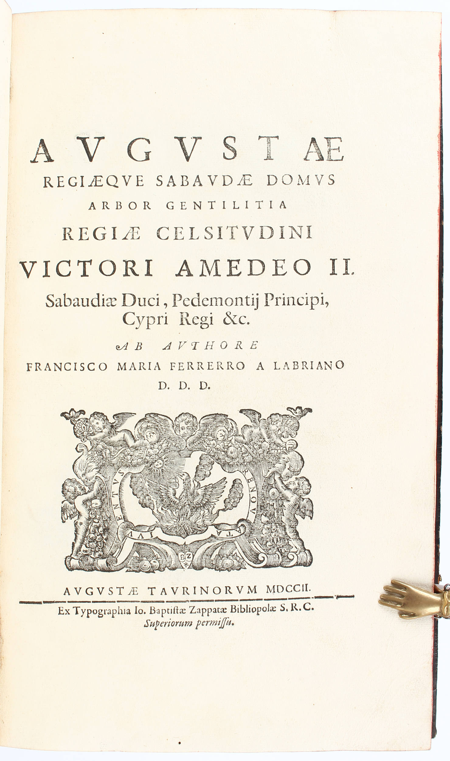 Ferrero di Lavriano. Augustae regiaeque Sabaudae