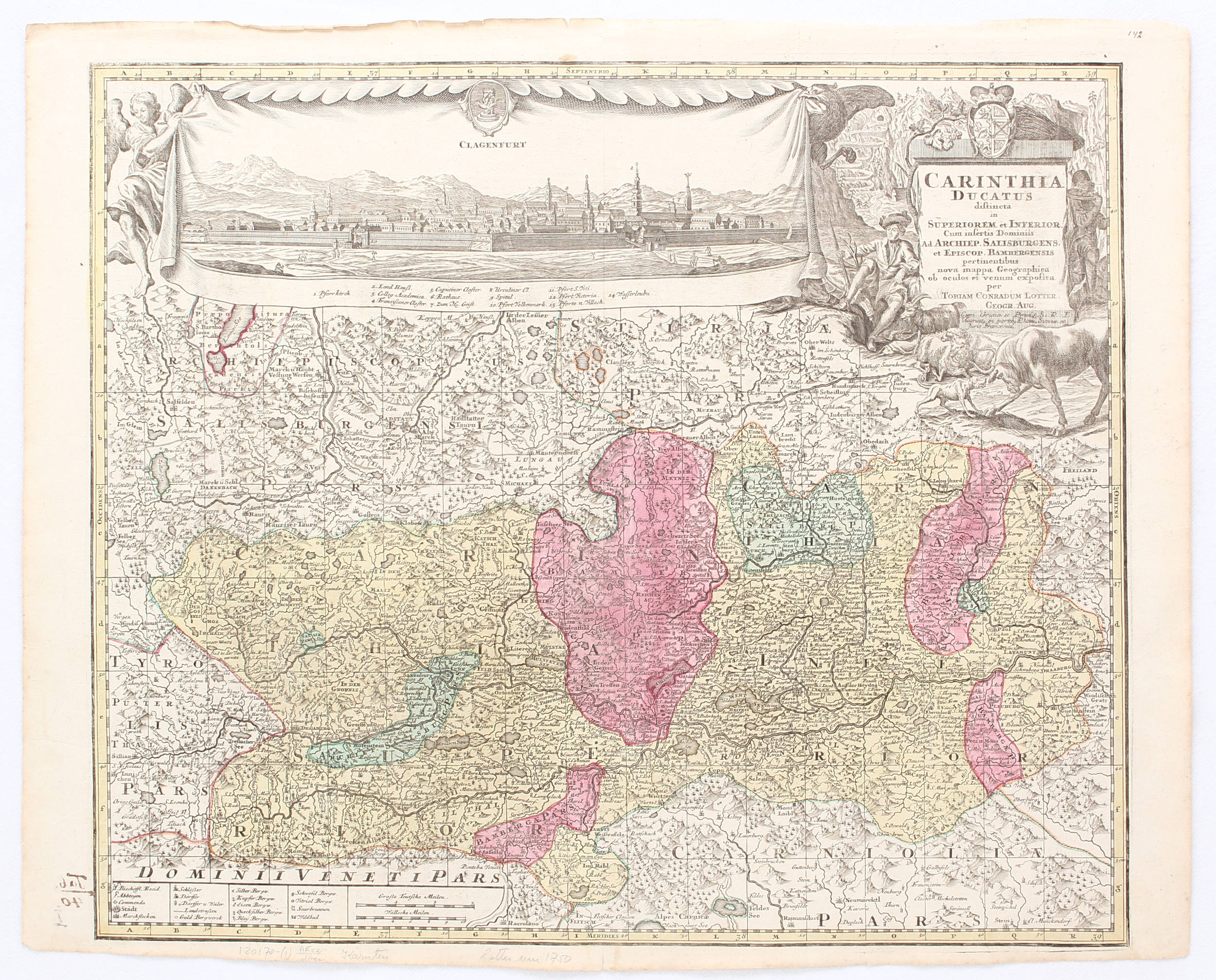 Österreich. 9 Bll. Ortelius, Janssonius, Lotter u.a.