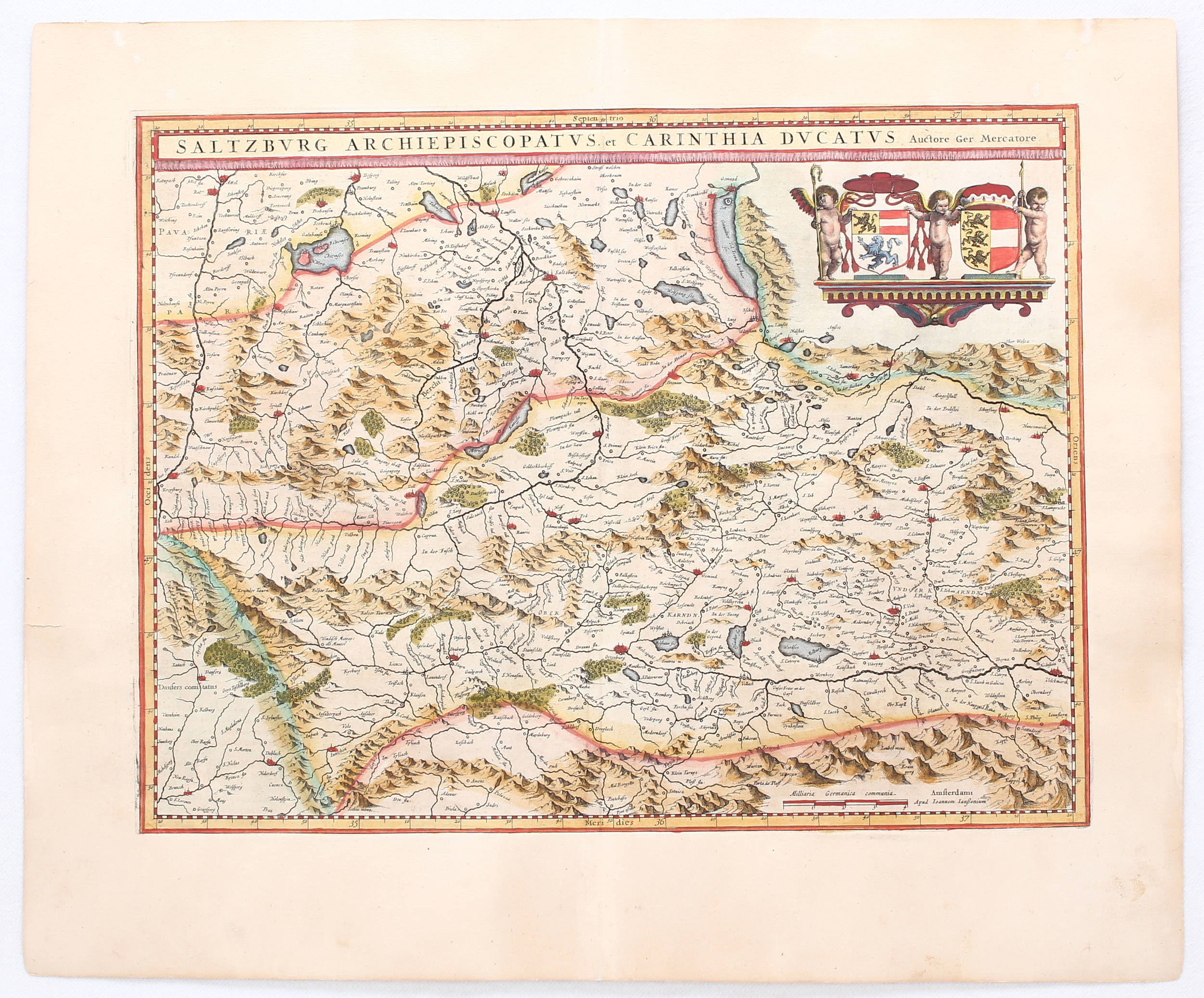 Österreich. 9 Bll. Ortelius, Janssonius, Lotter u.a.