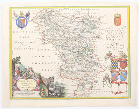 England. 6 Bll. Gebietskarten (aus Blaeu)