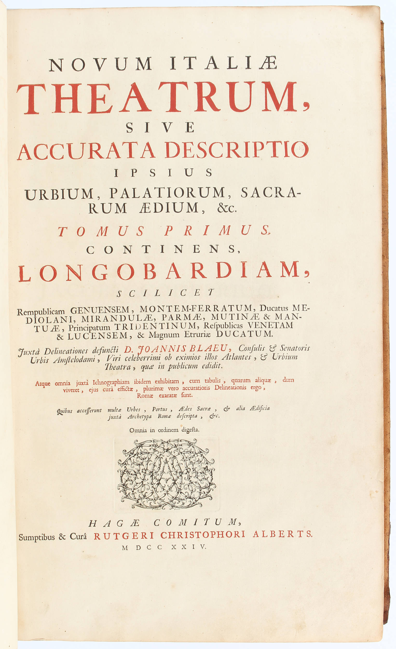 Blaeu, Novum Italiae theatrum. 8 Bde.