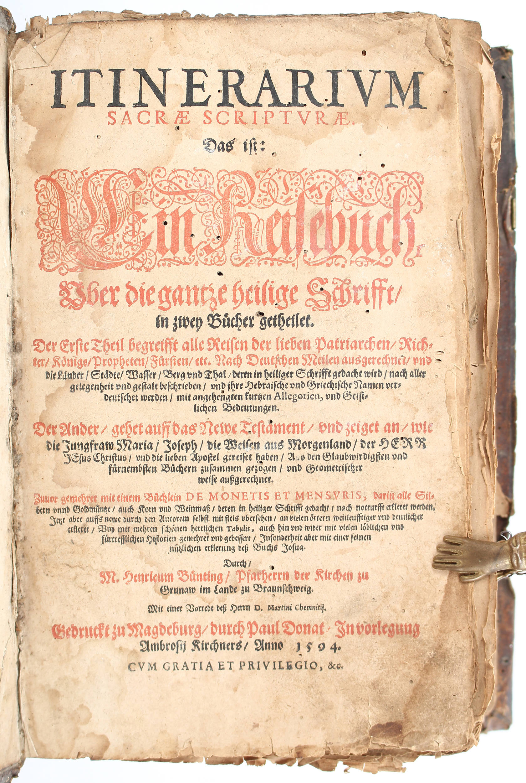Bünting, Itinerarium Sacrae Scripturae + Beiband