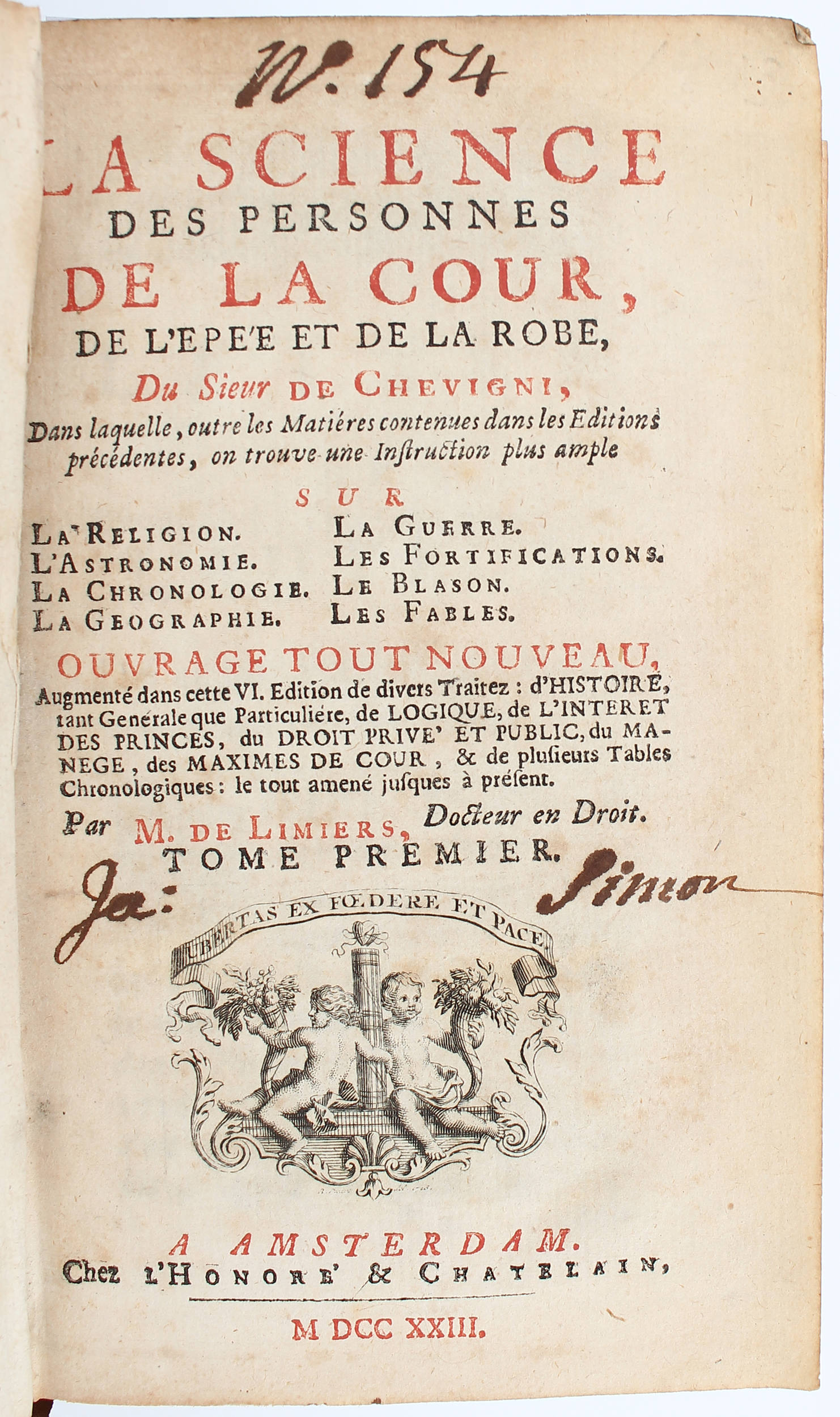 Chevigny, La science. 4 Bde.