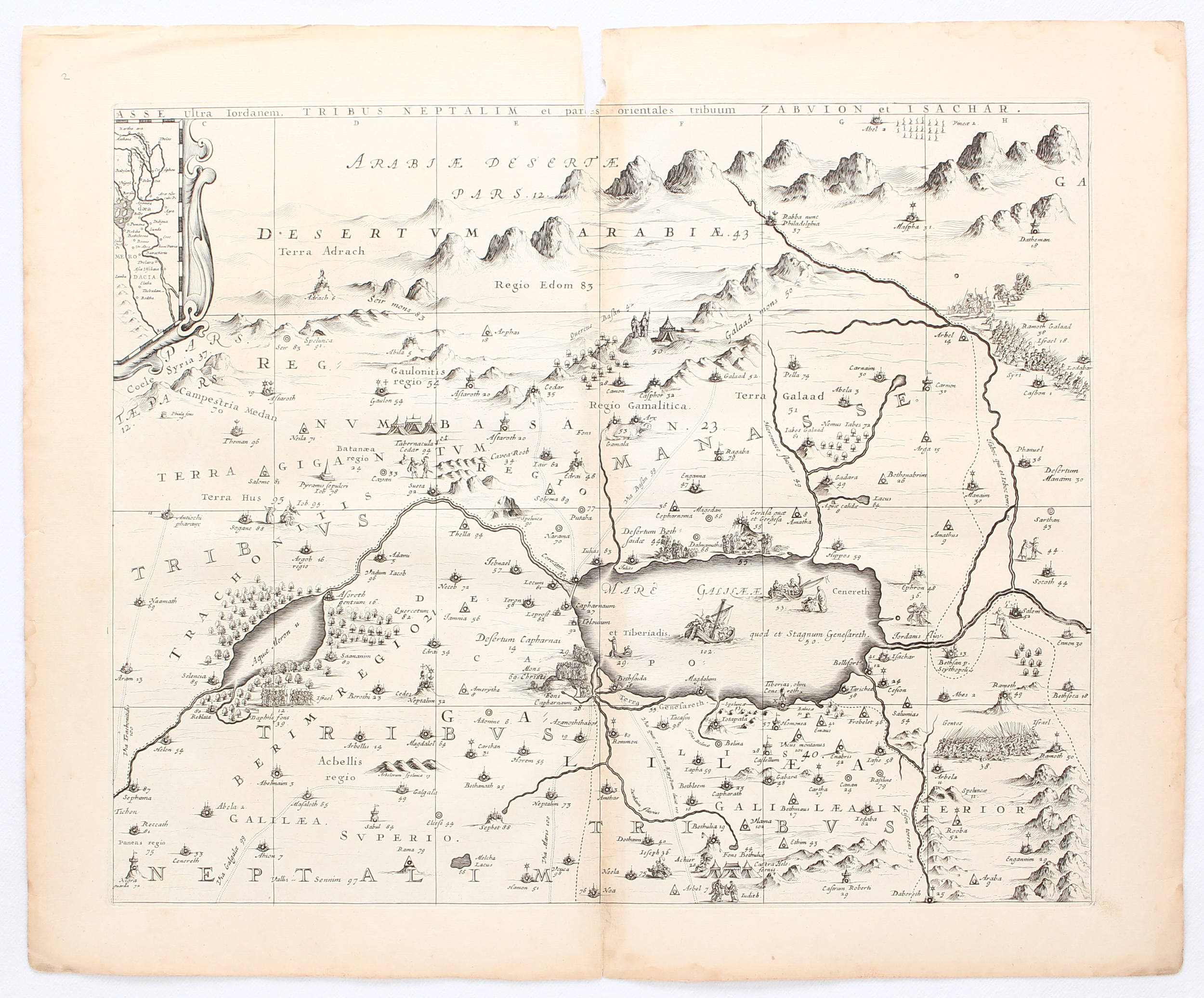 Israel. Wandkarte in 7 Bll. (Janssonius) / 13 Bll.