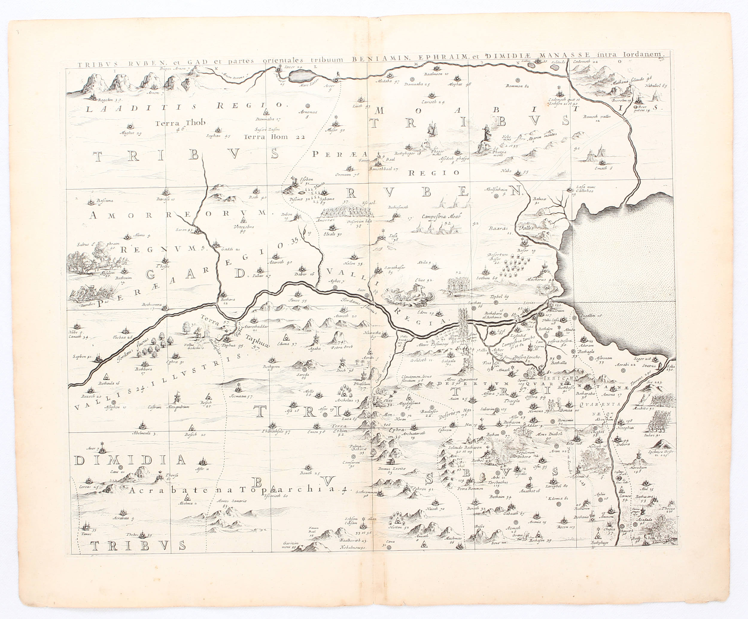 Israel. Wandkarte in 7 Bll. (Janssonius) / 13 Bll.