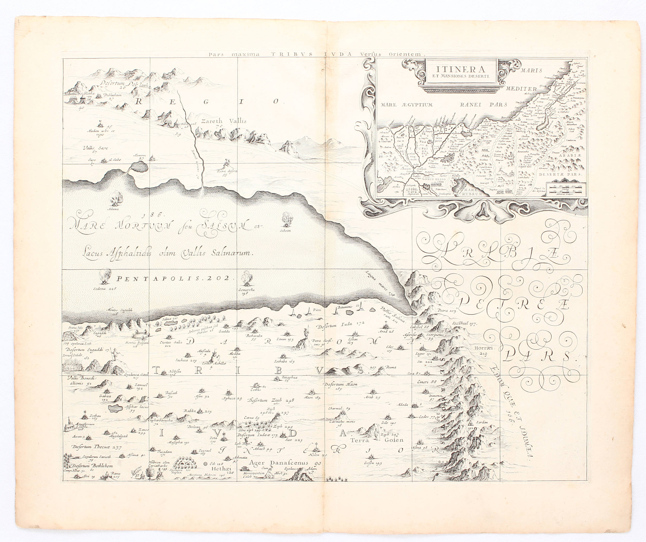 Israel. Wandkarte in 7 Bll. (Janssonius) / 13 Bll.