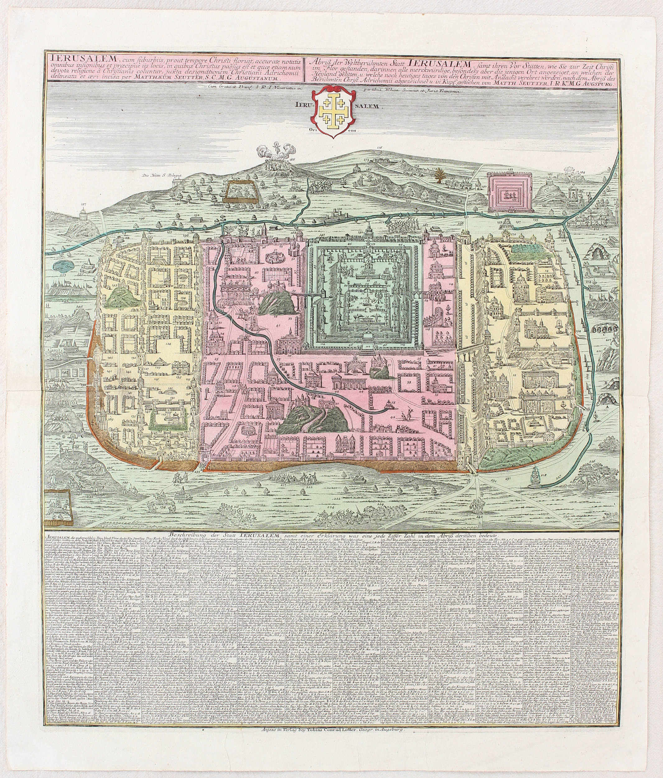 Jerusalem. Seutter-Lotter / 2 Bll.