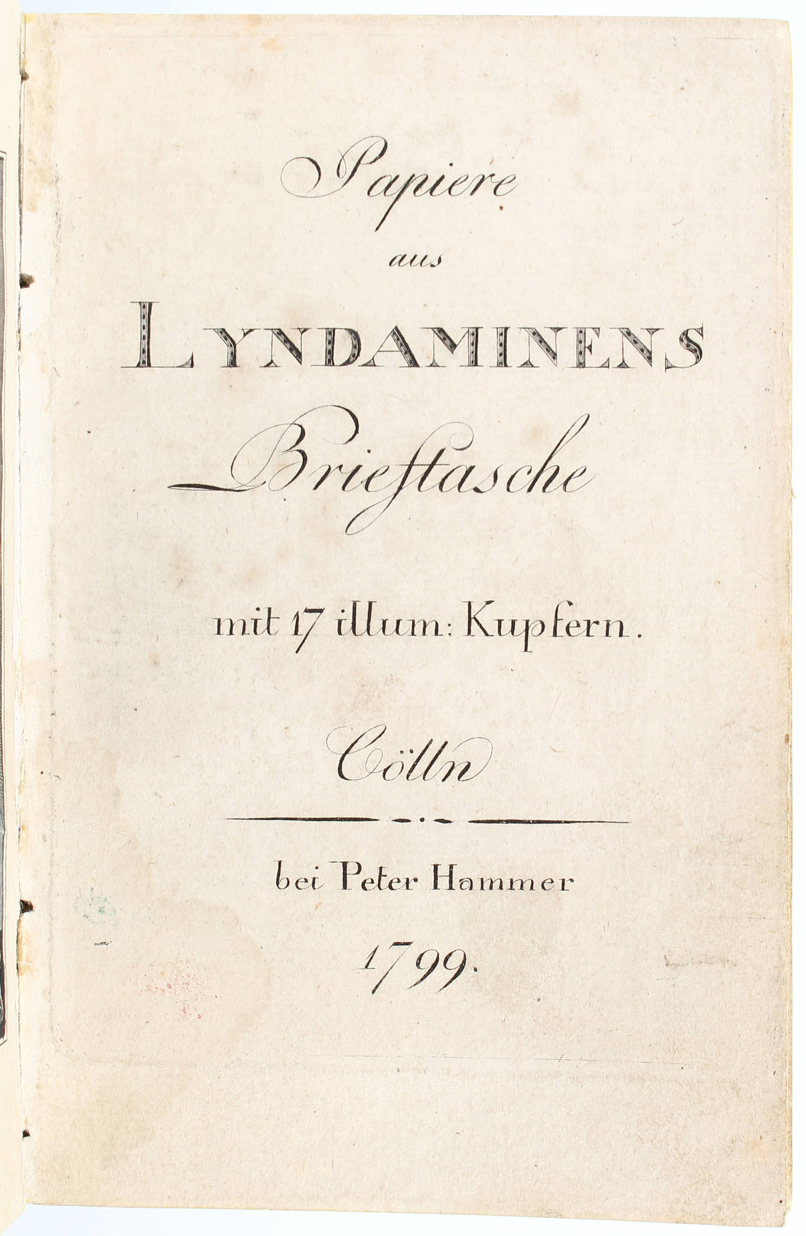 Papiere aus Lyndaminens Brieftasche