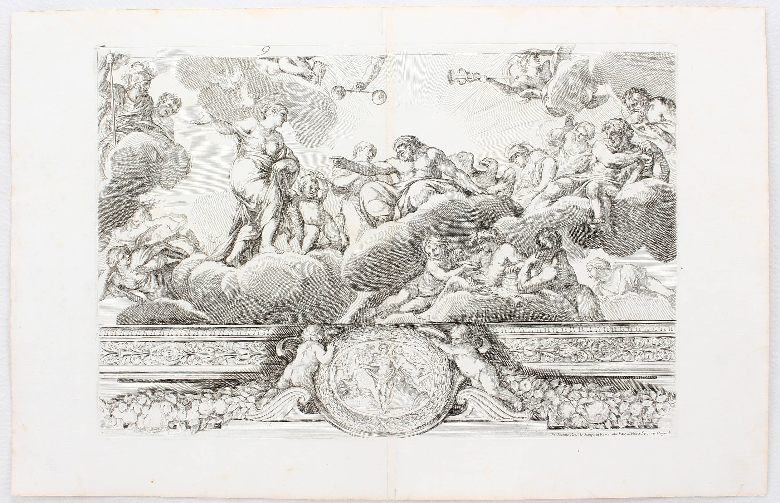 Deckenfresken. 5 Bll. (Cortona)-Rossi