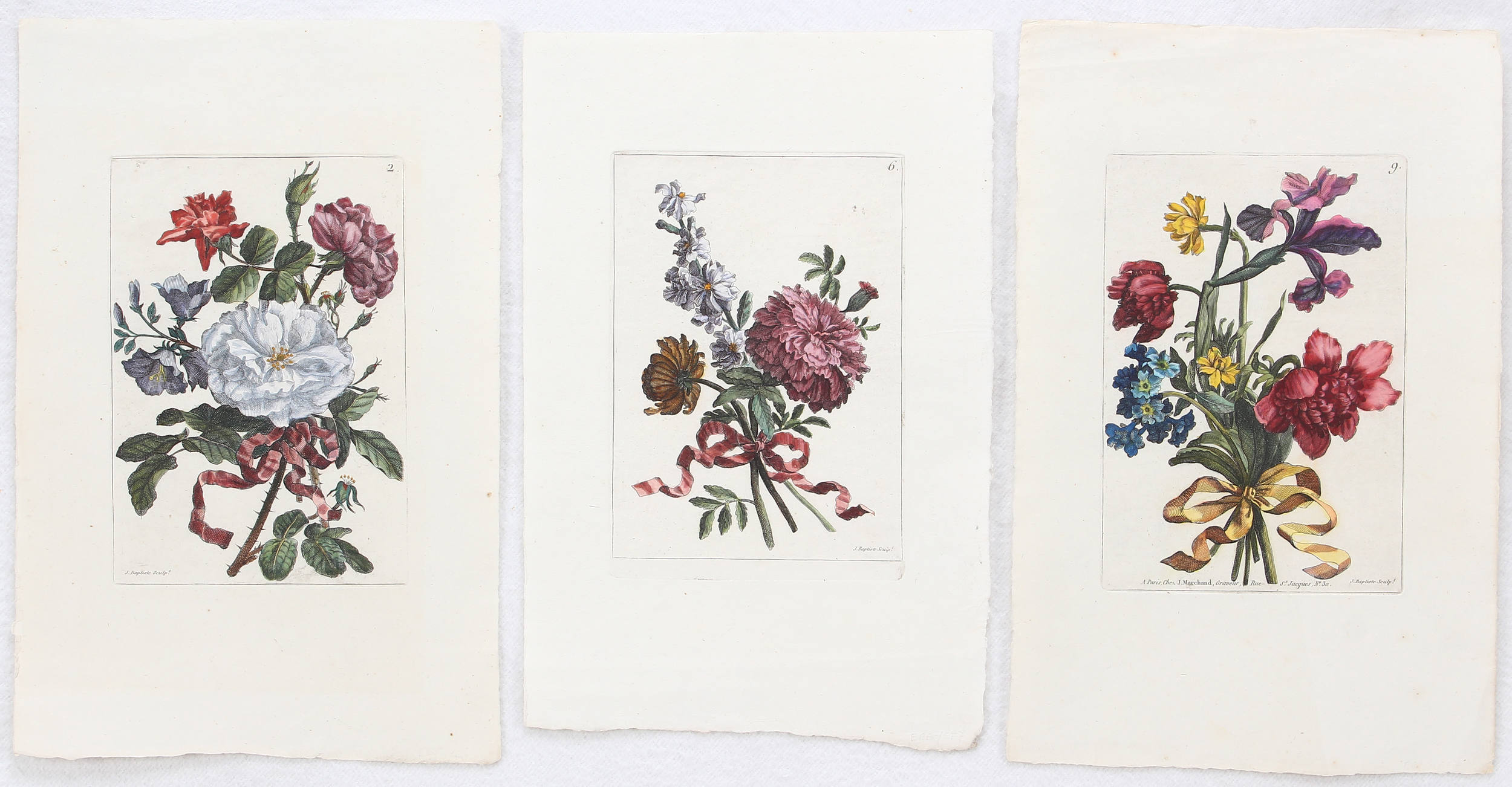 Blumenbuketts. 3 Bll. Baptiste