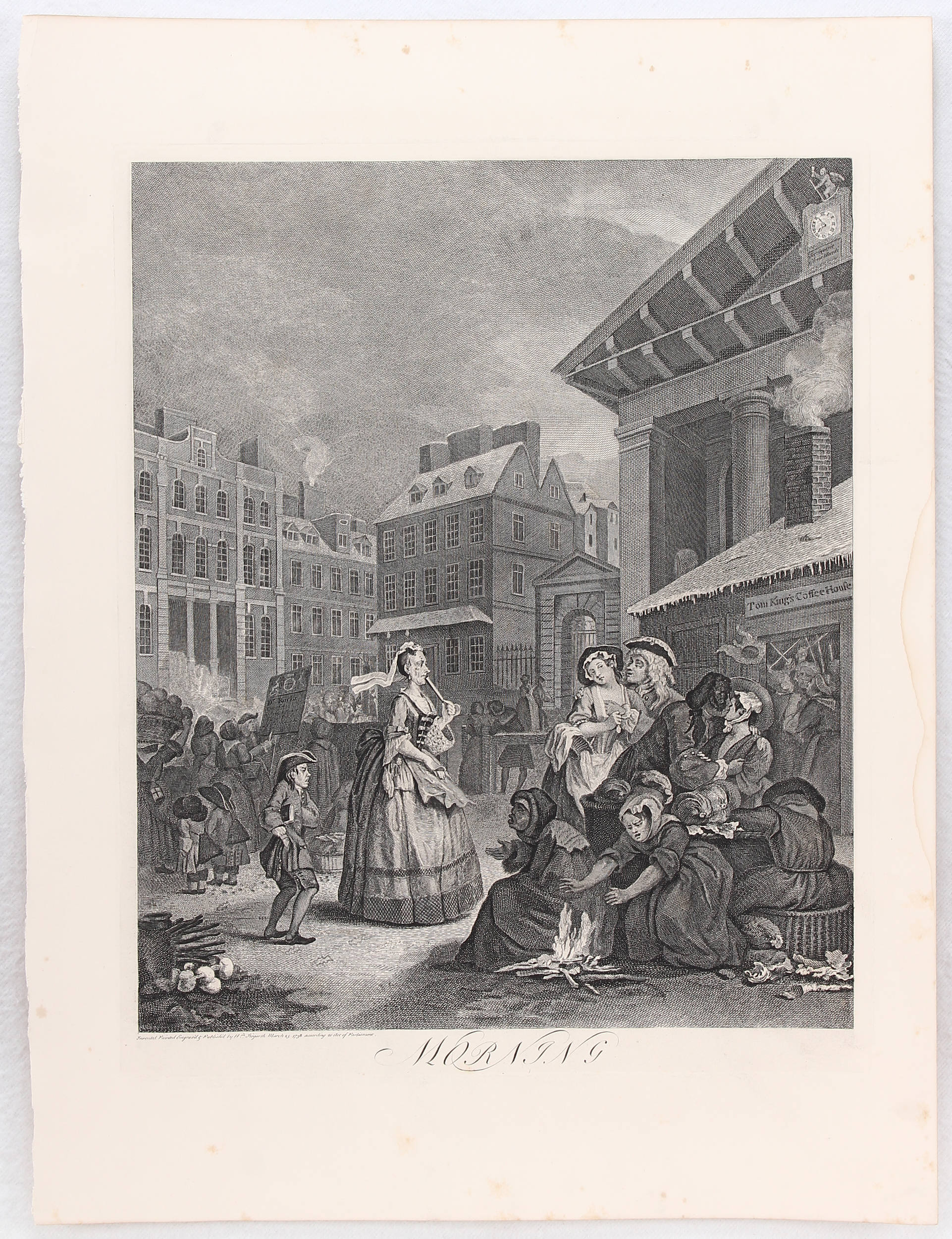 Hogarth. Tageszeiten. 4 Bll. (späte Abdrucke)