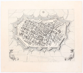 Lucca. Vogelschauansicht.  P. Mortier