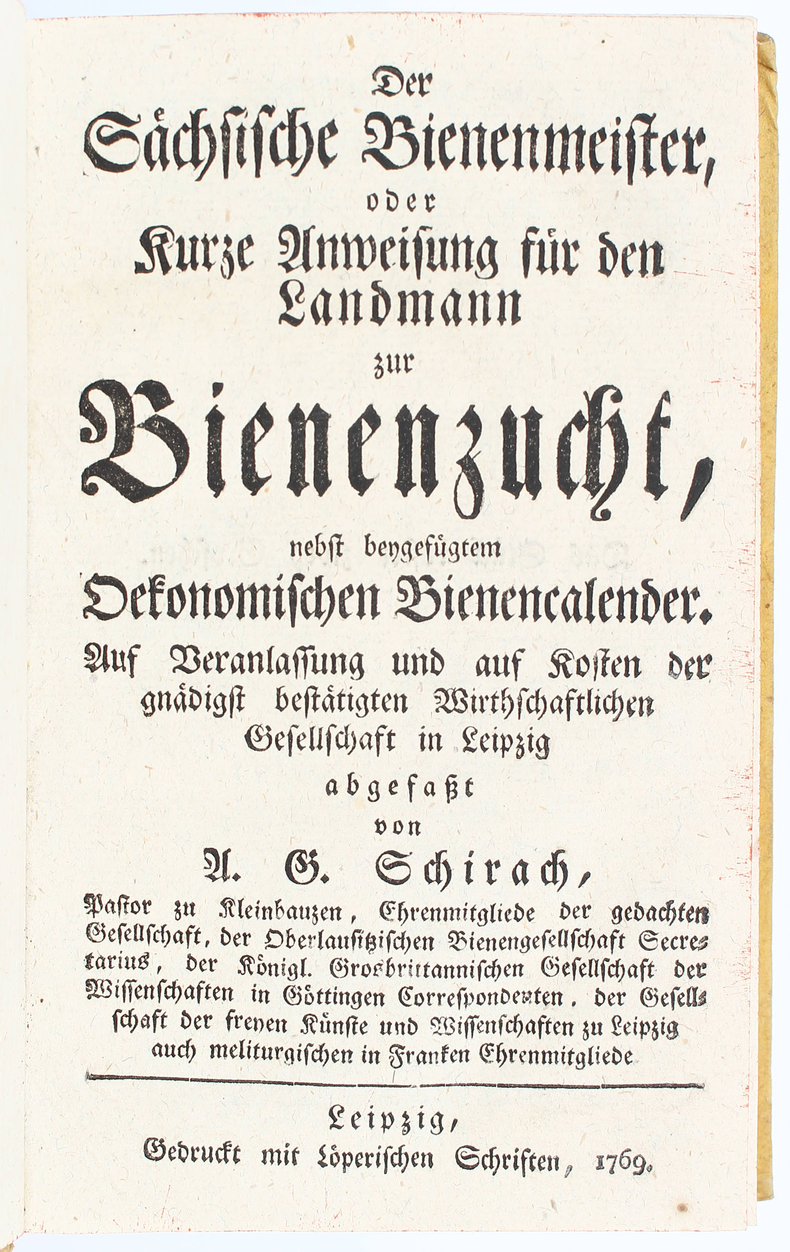 Schirach, Der sächsische Bienenmeister. / 2 in 1 Bd.