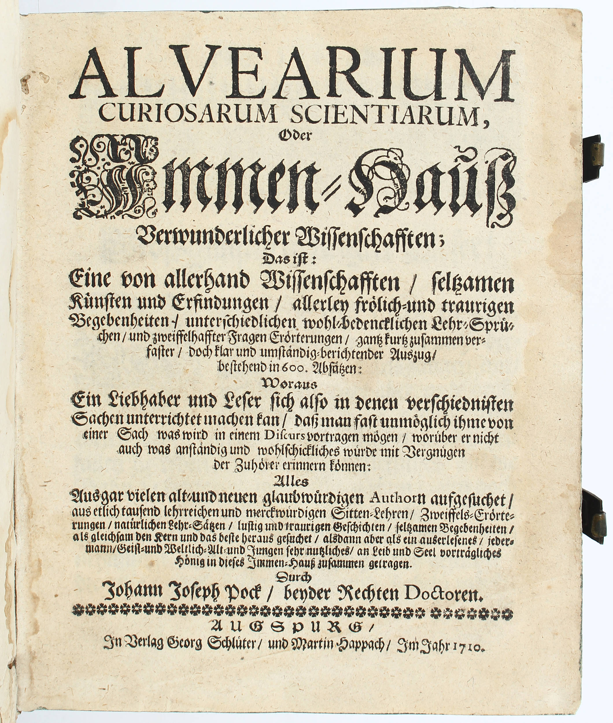 Pock, Alvearium oder Immen-Hauß