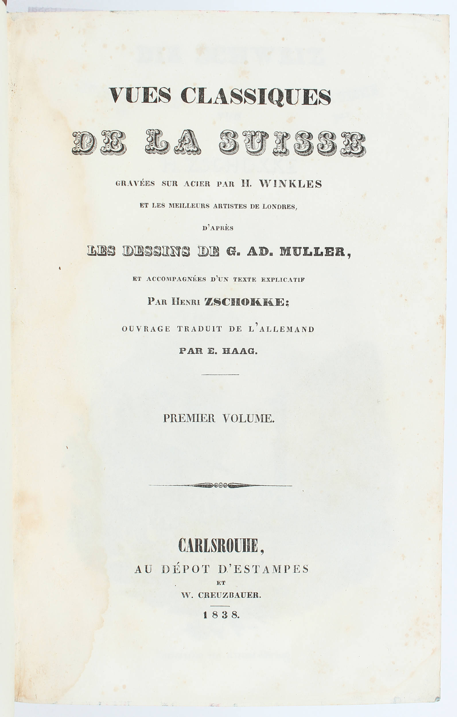 Zschokke, Vues de la Suisse