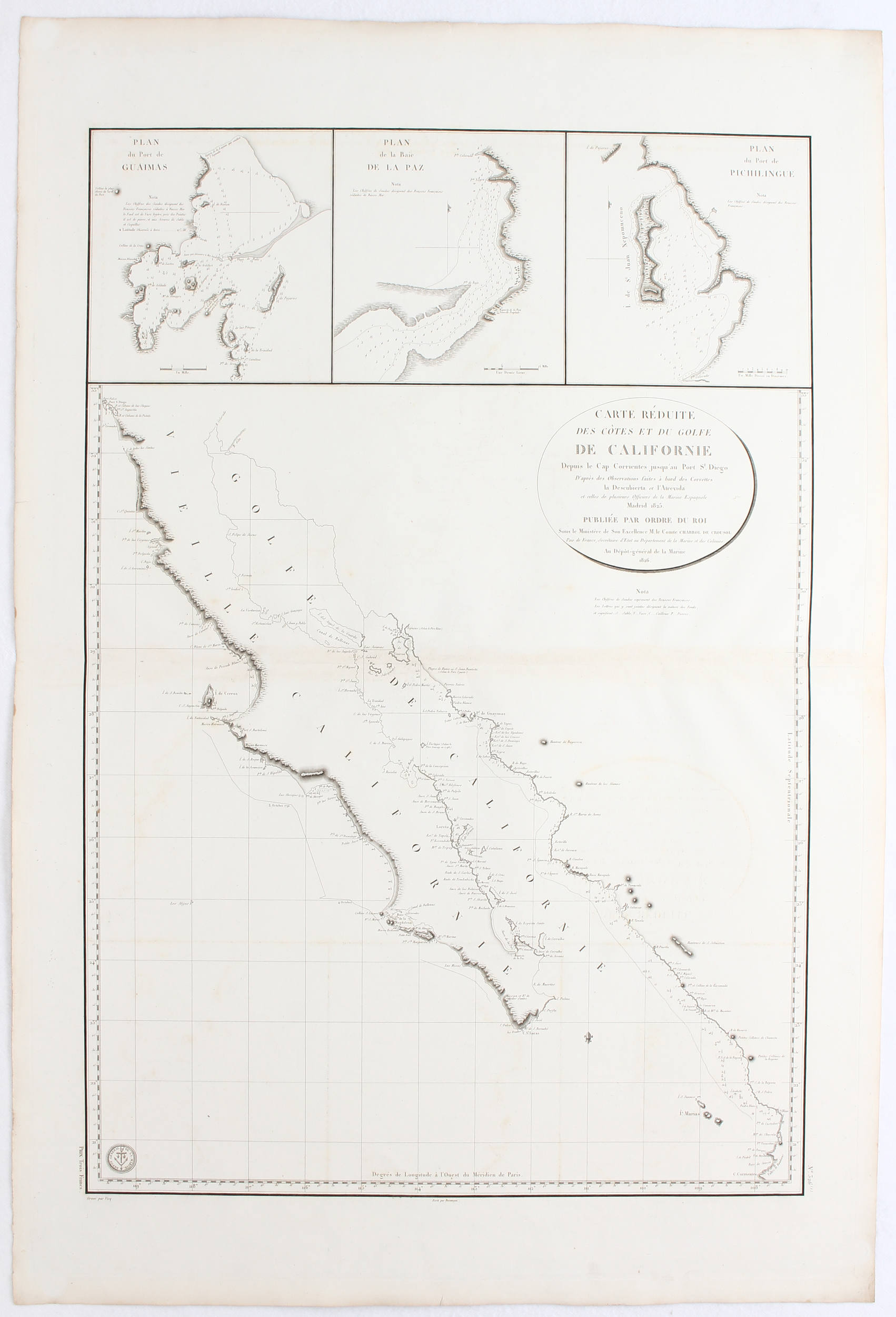 Kalifornien. Seekarte. Dépôt