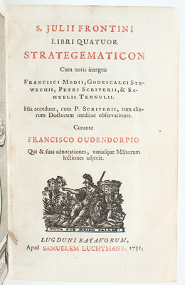 Frontinus, Libri quatuor strategematicon