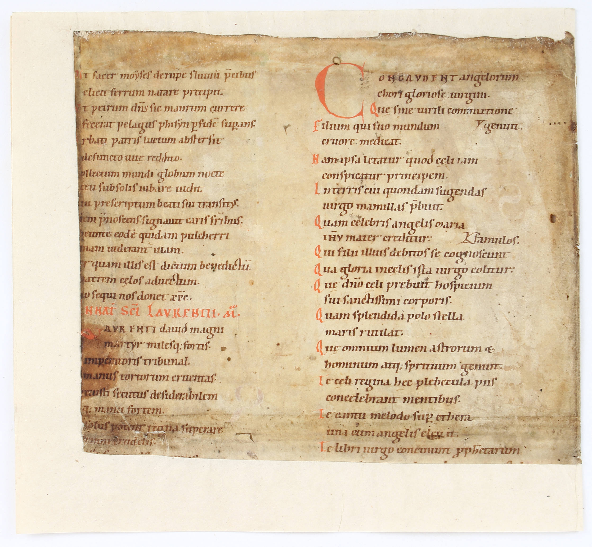 Einzelblatt mit Sequenzen des Notker Balbulus