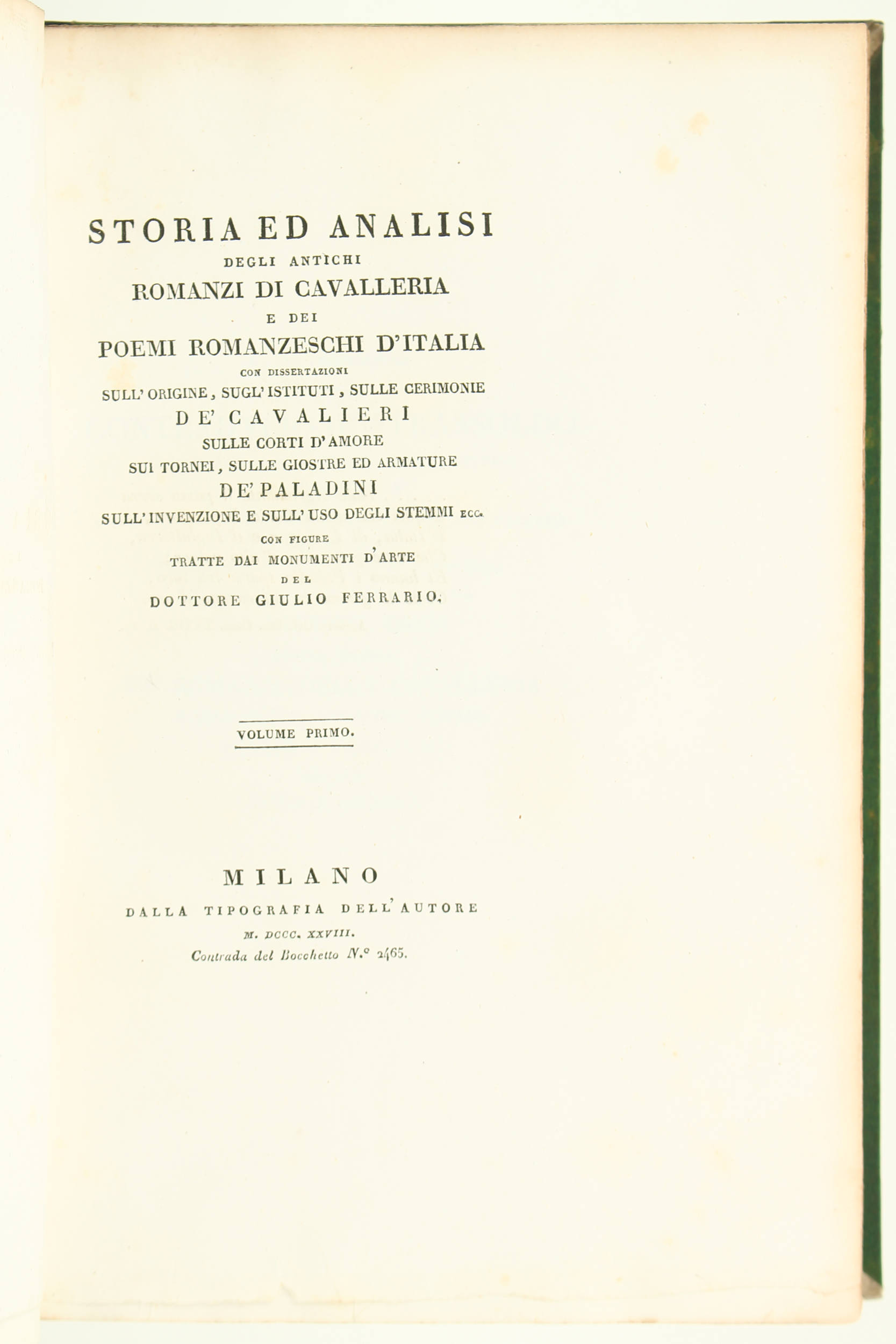 Ferrario, Storia ed analisi. 4 Bde.