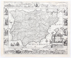 Spanien mit Randleisten. Janssonius