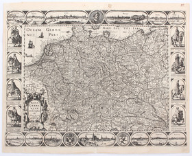 Deutschland mit 4 Randleisten. Janssonius