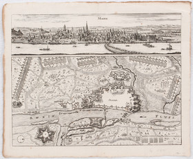 Mainz. Ansicht u. Plan auf 1 Blatt. Anonym / 2 Bll.