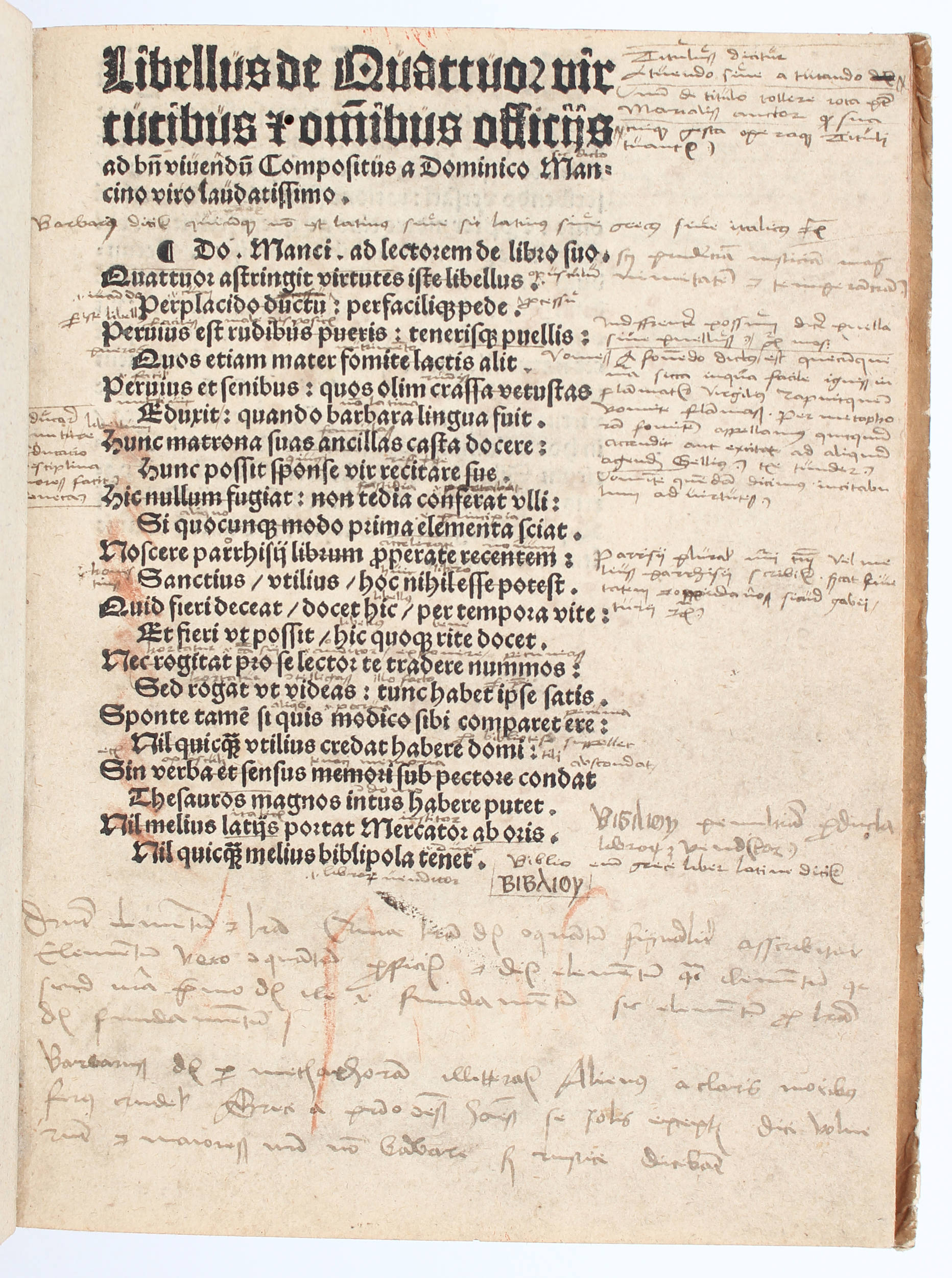 Mancinus, Libellus / 4 Bde.