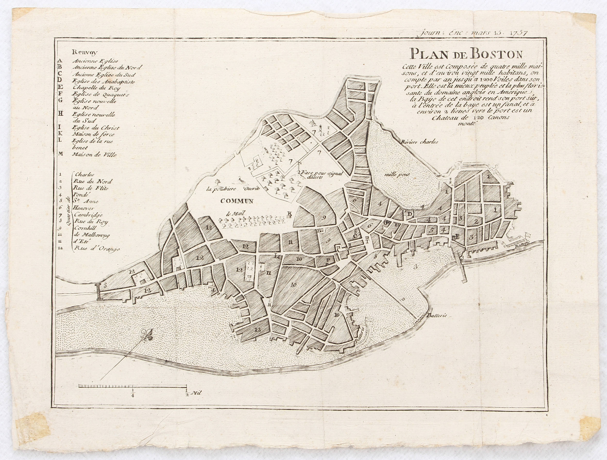 Boston. Kl. anonymer Plan / Ca. 45 Bll.