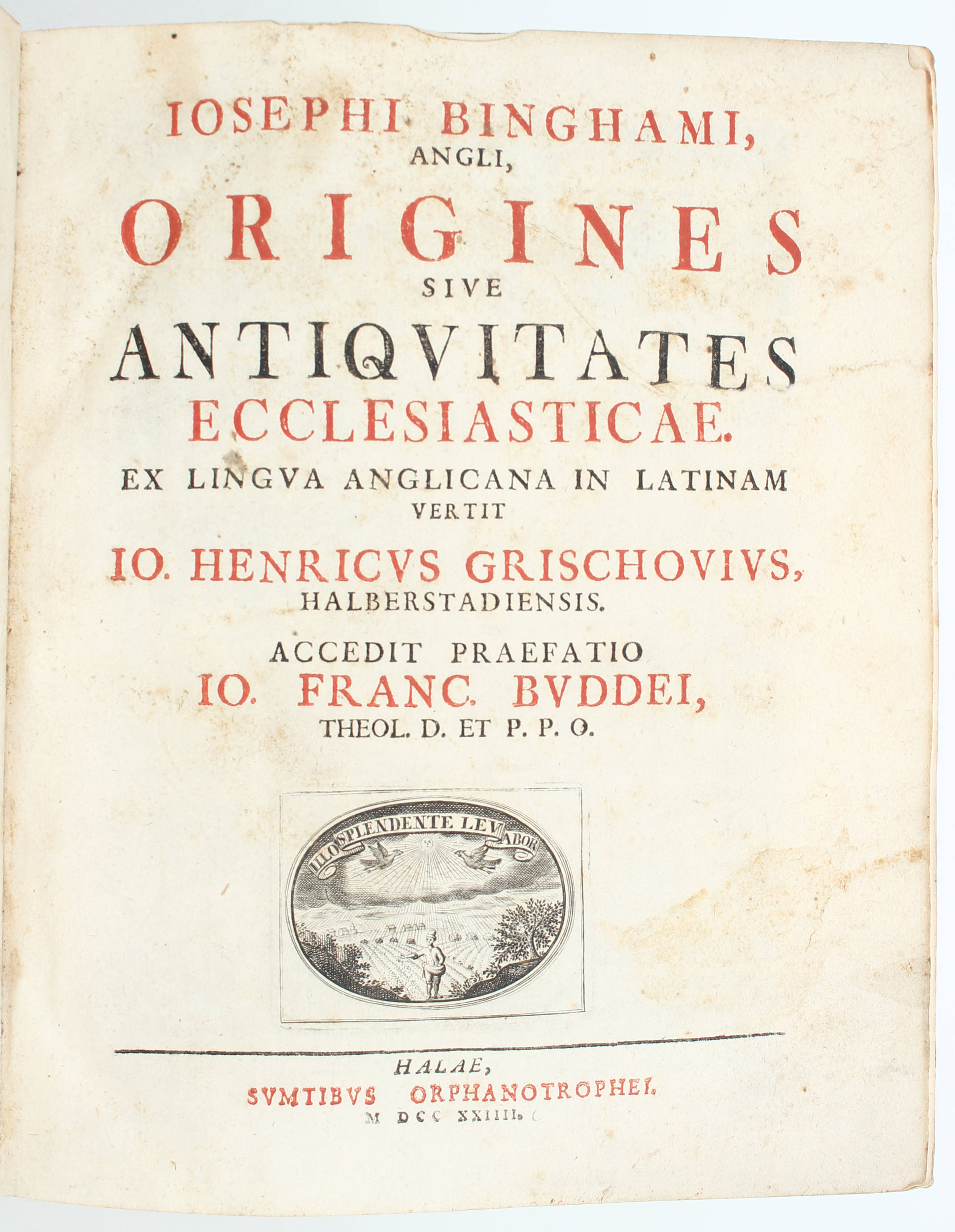 Bingham, Origines ecclesiasticae. 10 in 3 Bdn.
