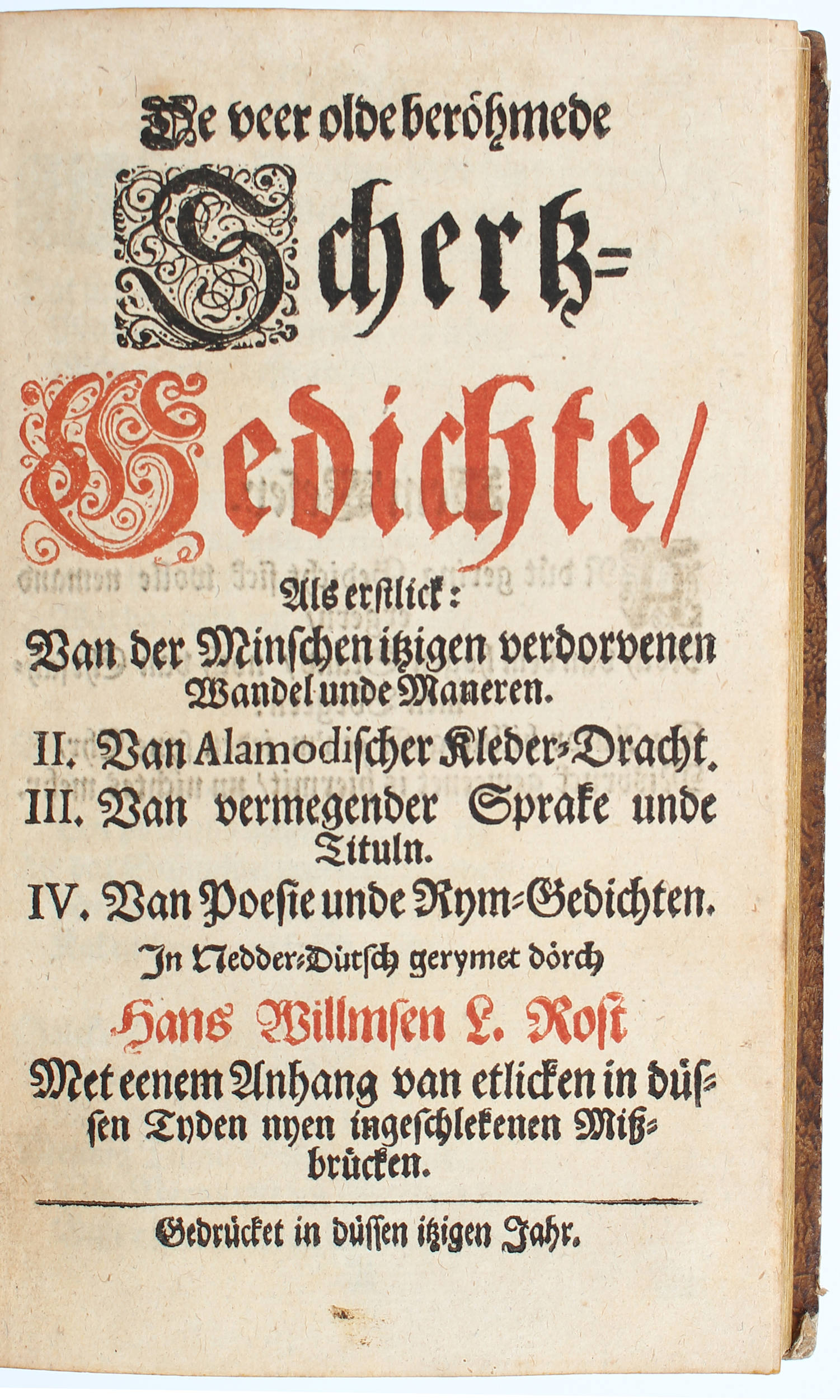 (Lauremberg), De veer Schertz-Gedichte. 2 in 1 Bd.