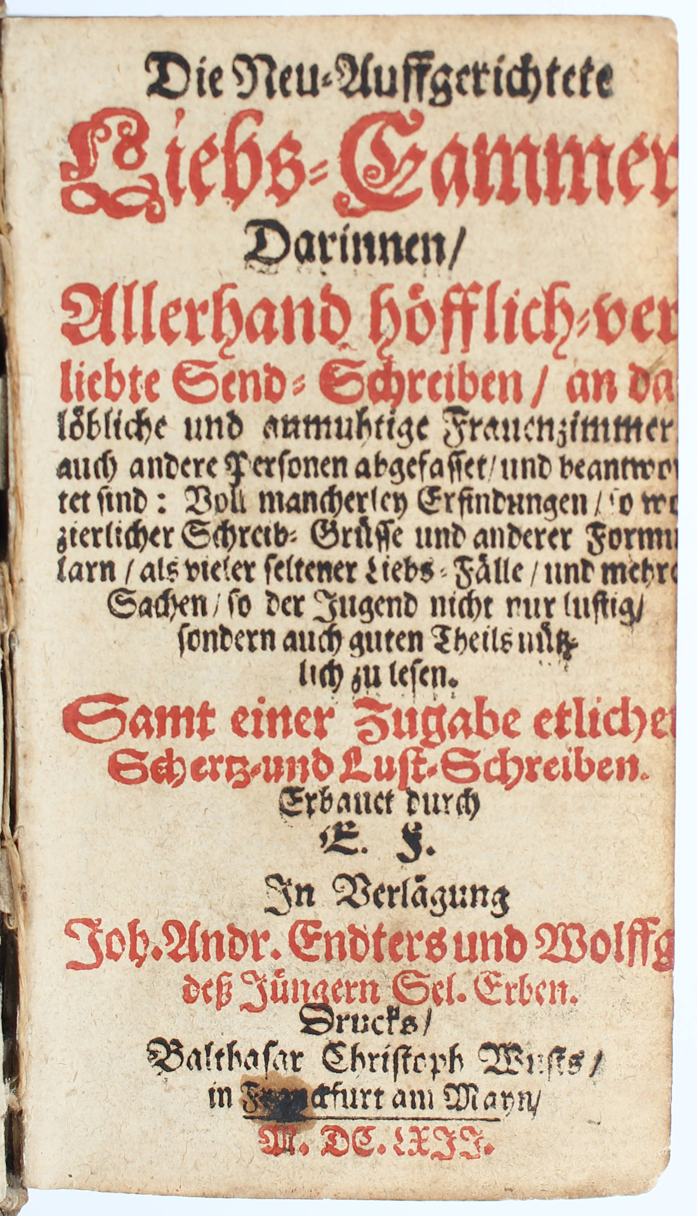 F(rancisci), Neu-Auffgerichtete Liebs-Cammer