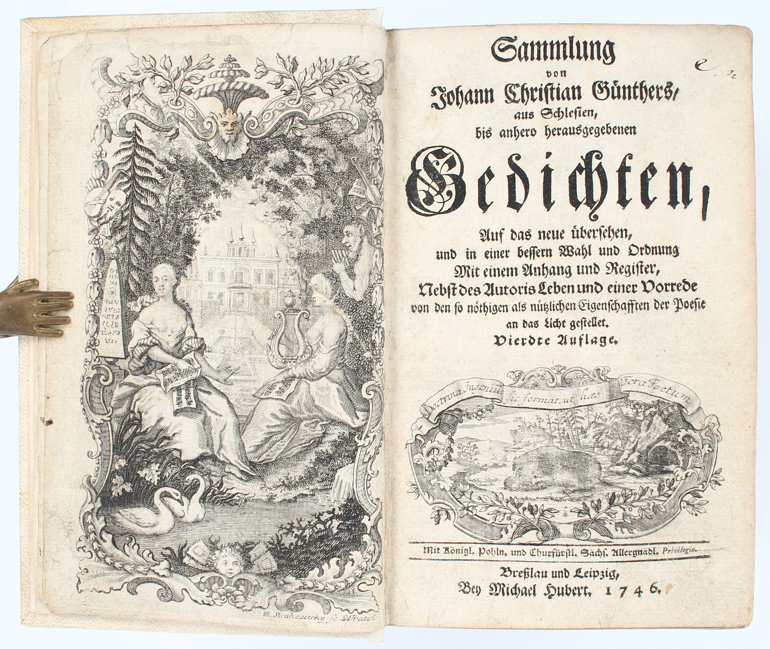 Günther, Sammlung von Gedichten. 3 in 2 Bn.