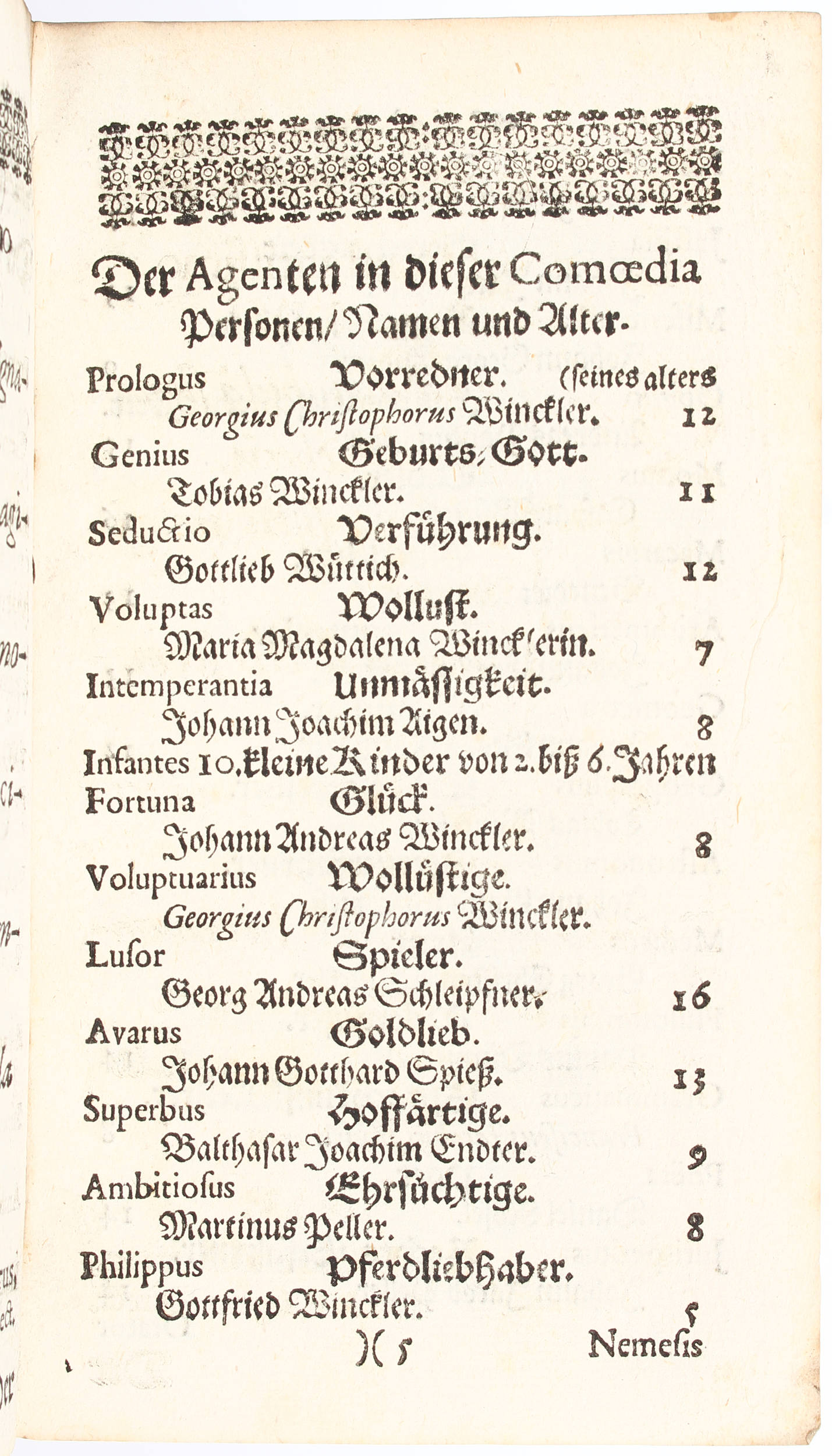 Spieß, Der lehr- und weisheitbegierige Jüngling