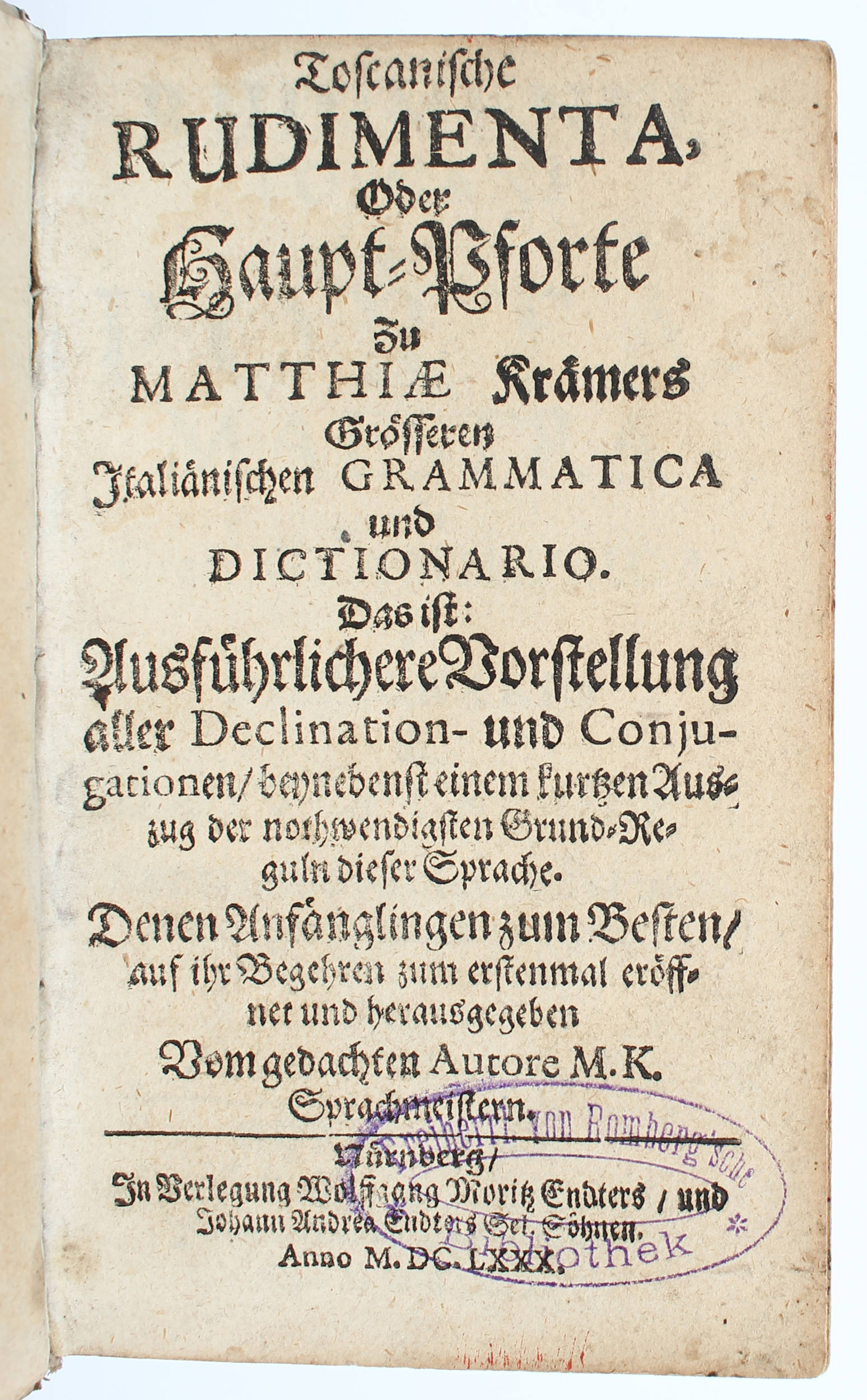 Kramer, Toscanische Rudimenta / 3 Bde.