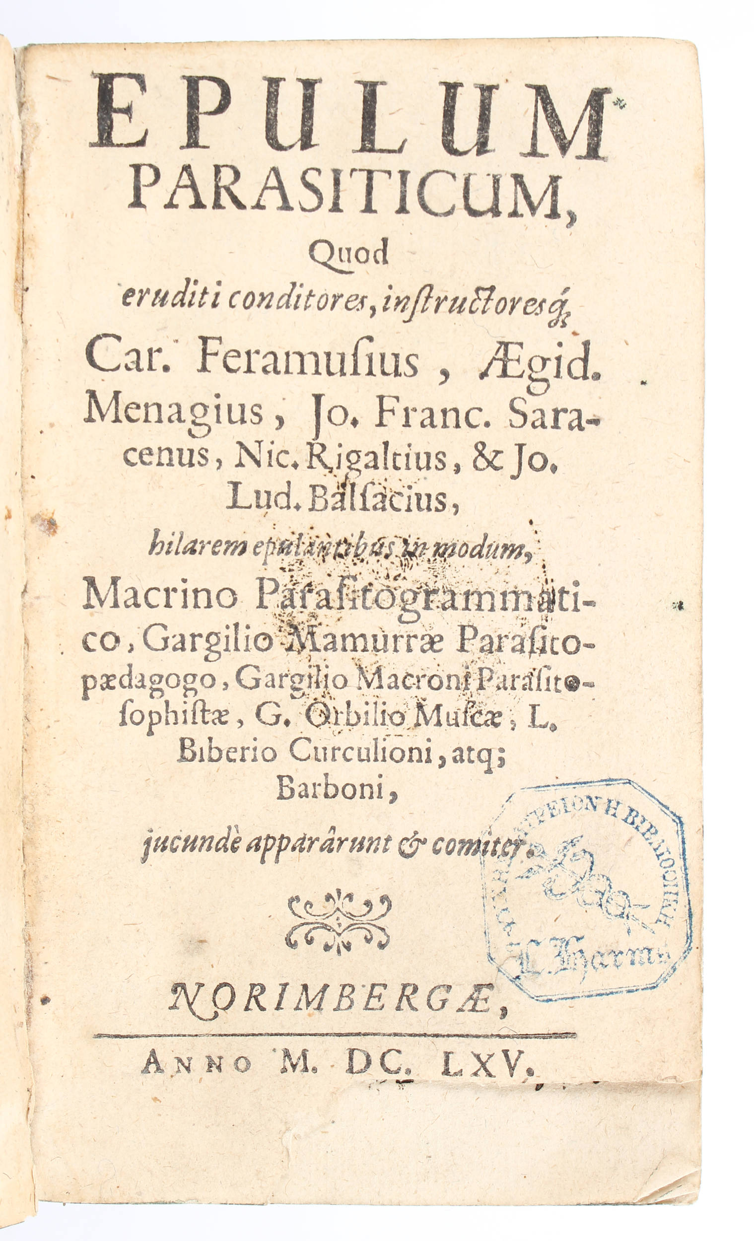 Epulum parasiticum + Beibände