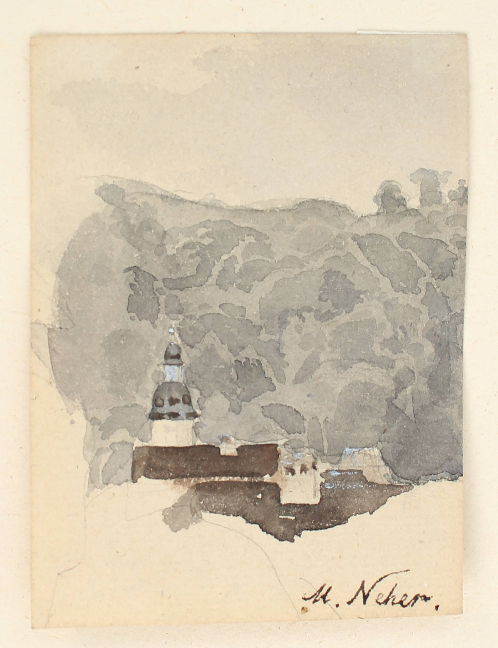 Thrän, Brunnen / 2 Bll. Aquarelle