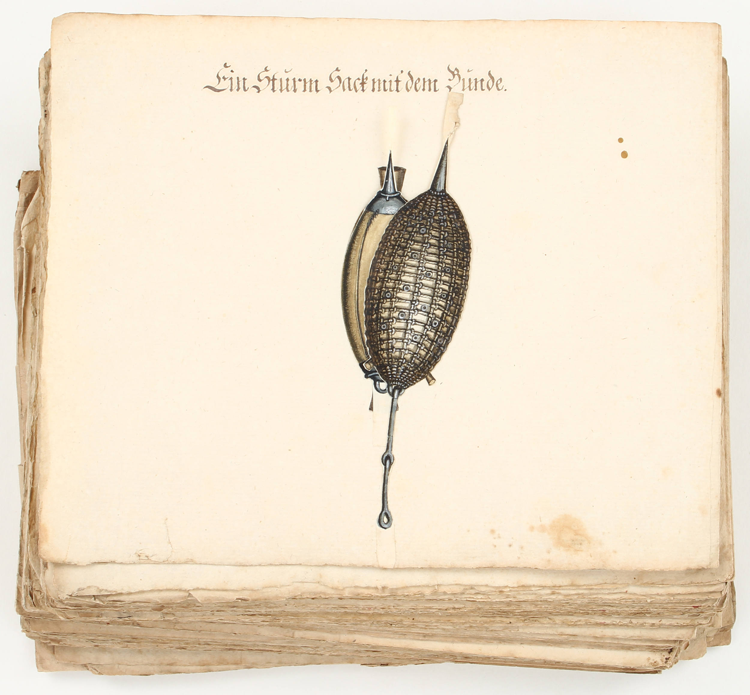 Artilleriekunst. Slg. von Zeichnungen. Lwd.-Kassette