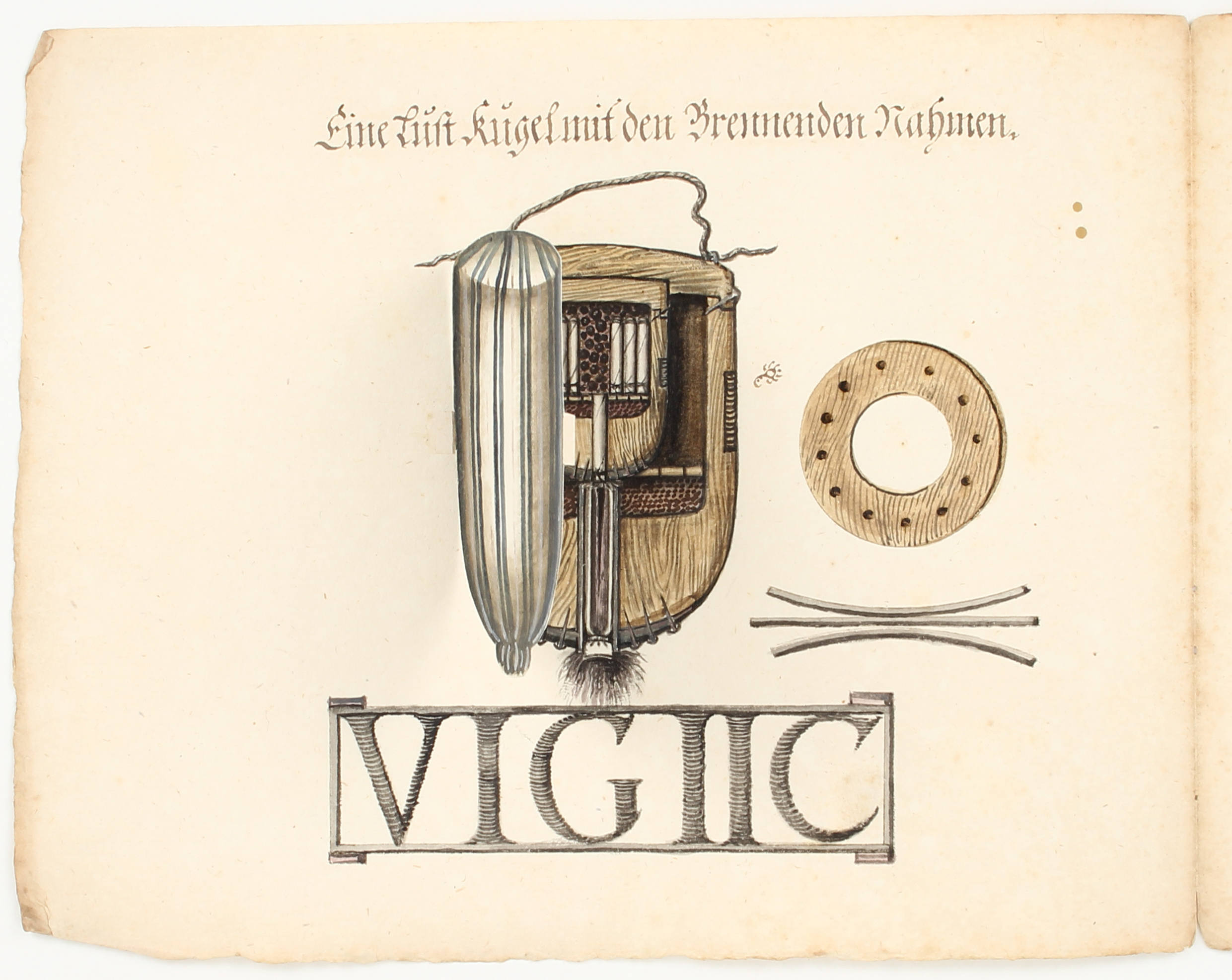 Artilleriekunst. Slg. von Zeichnungen. Lwd.-Kassette