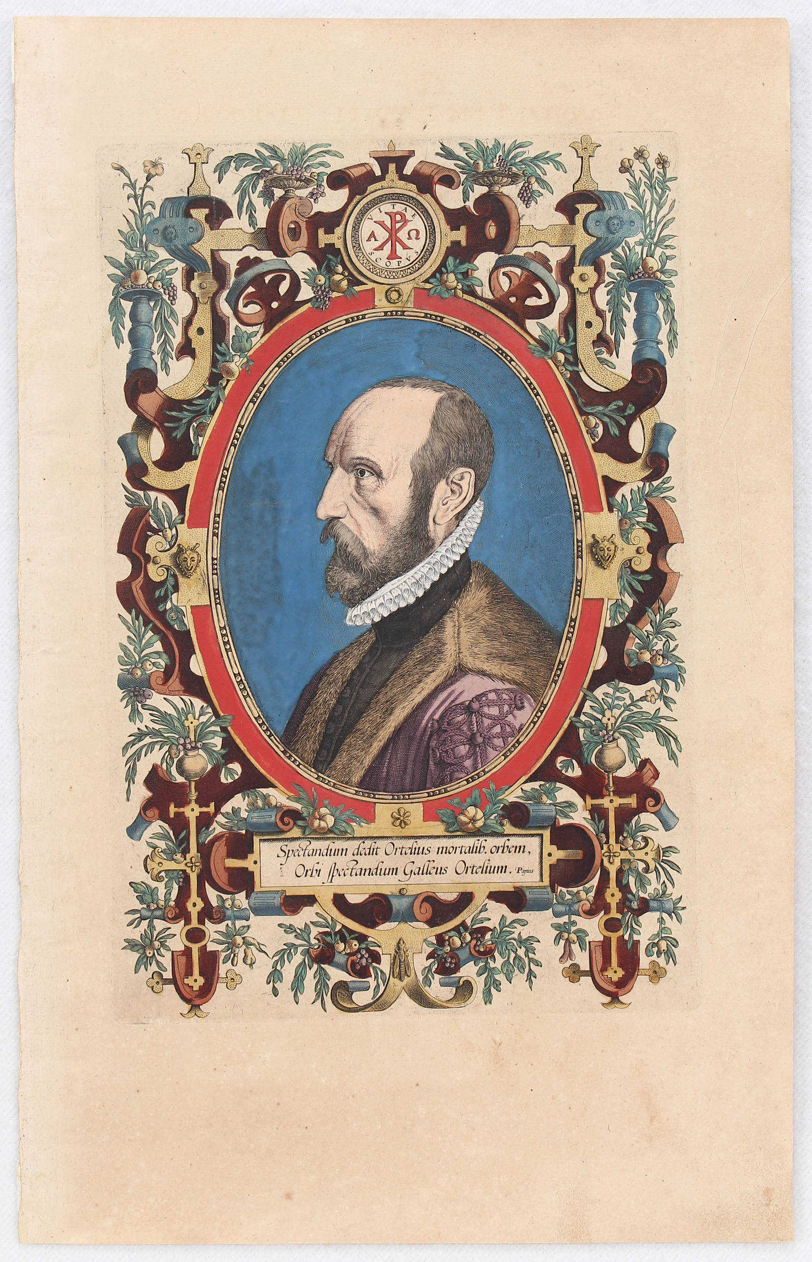 Ortelius-Porträt. (Galle) / 2 Bll.
