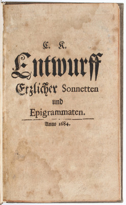 (Kormart), Entwurff etzlicher Sonnetten