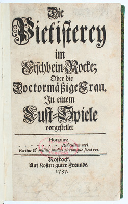 (Gottsched), Die Pietisterey