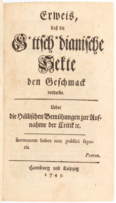 Pyra, Die Gottschedianische Sekte