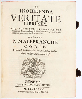 Malebranche, De inquirenda veritate