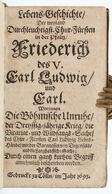 (Weber), Lebens-Geschichte Friedr. V.