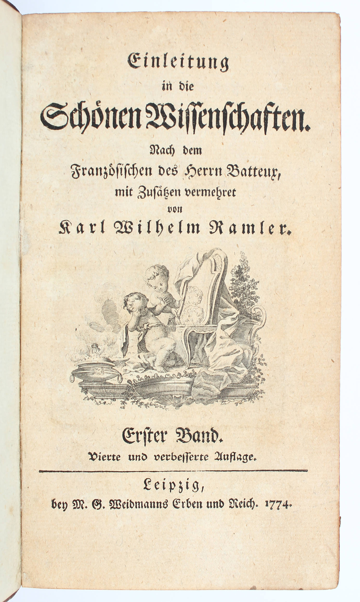 Batteux, Schöne Wissenschaften. 1774. 4 Bde.