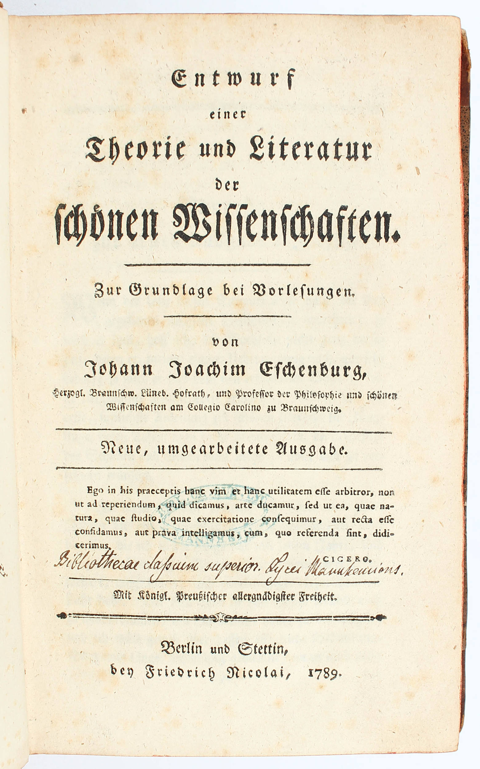 Eschenburg, Entwurf / 3 Bde.