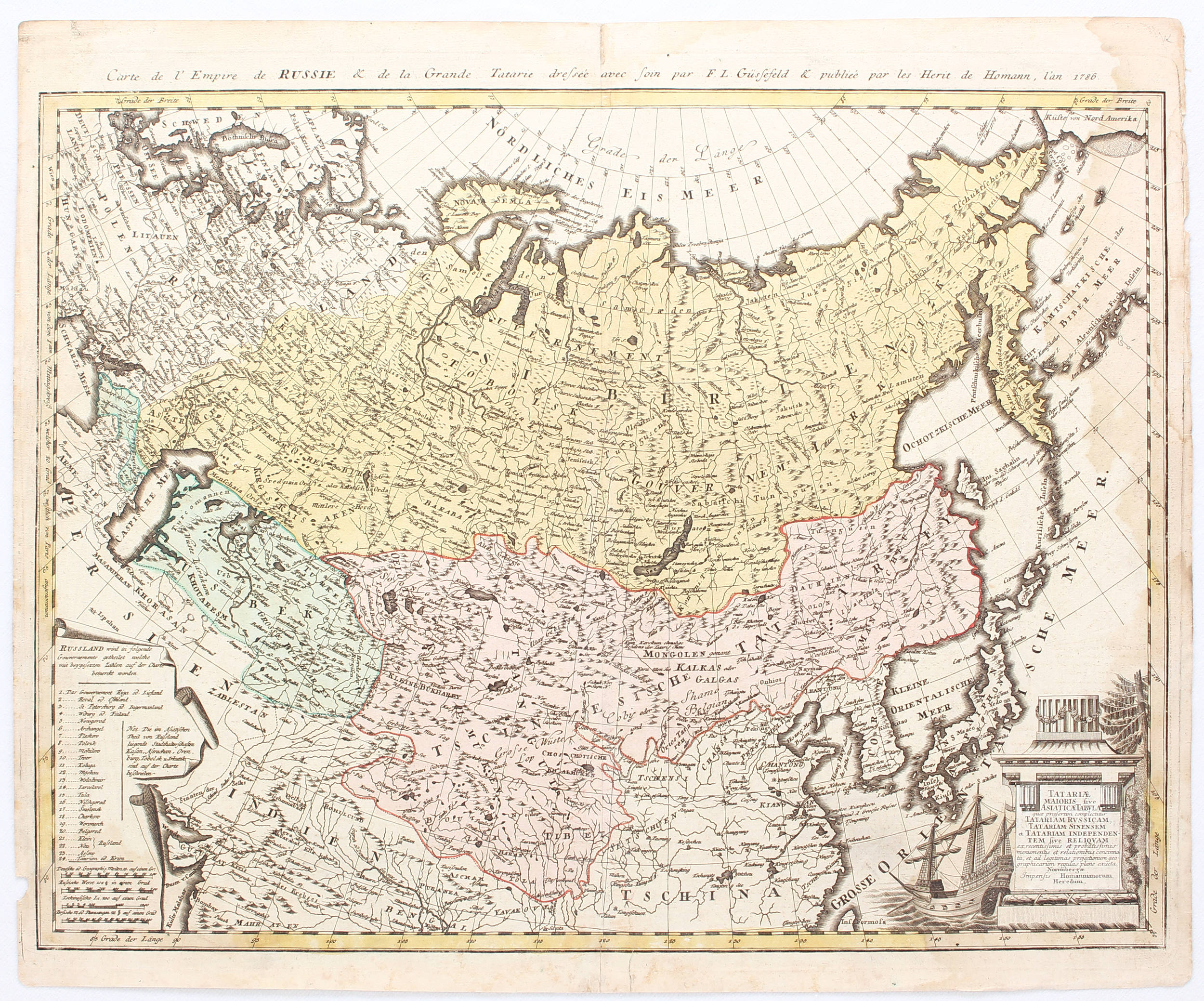 Russland. 6 Bll. Homann E., Robert u. Sanson