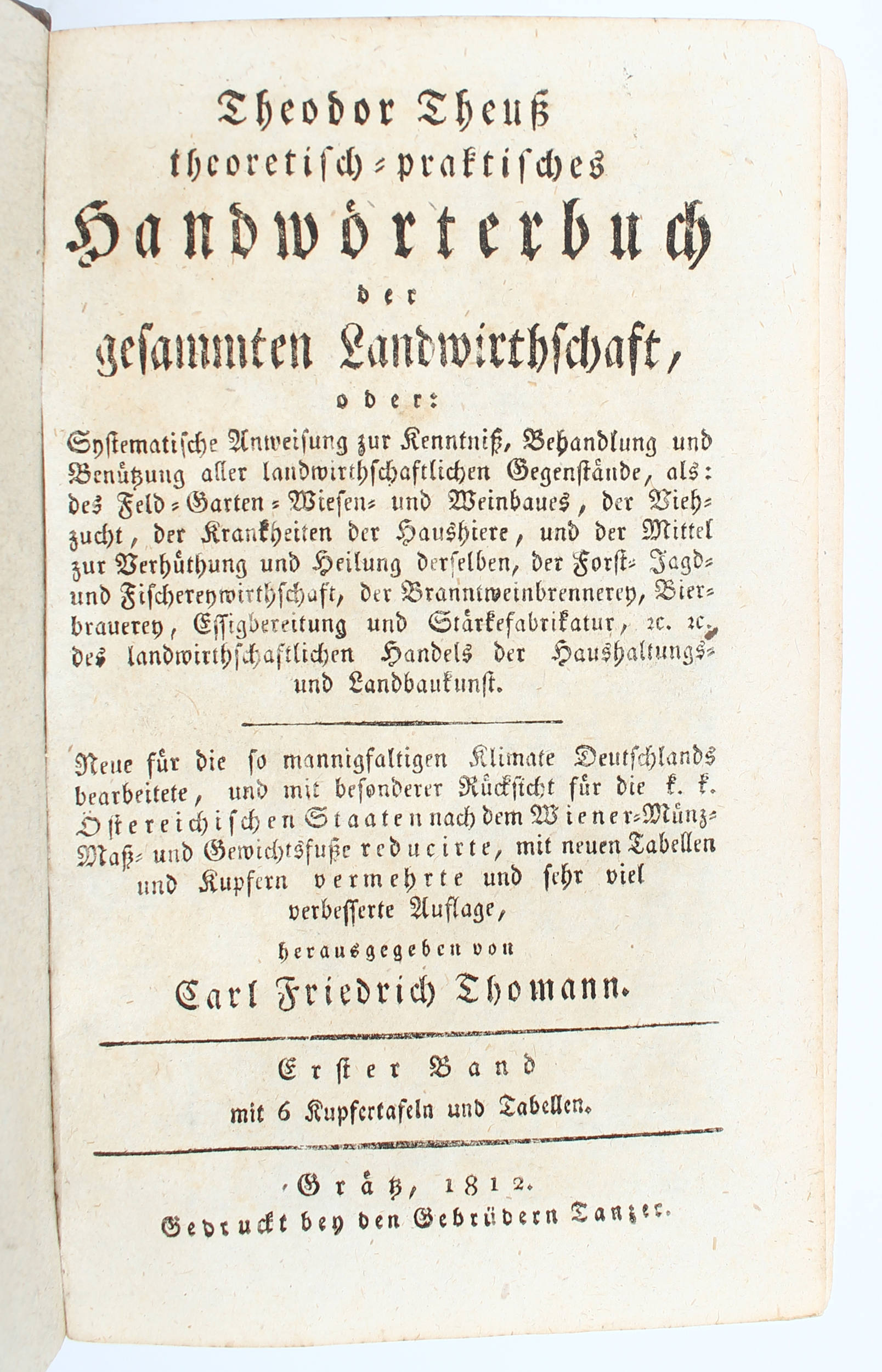 Theuß, Handwörterbuch der Landwirtschaft. 6 Bde.