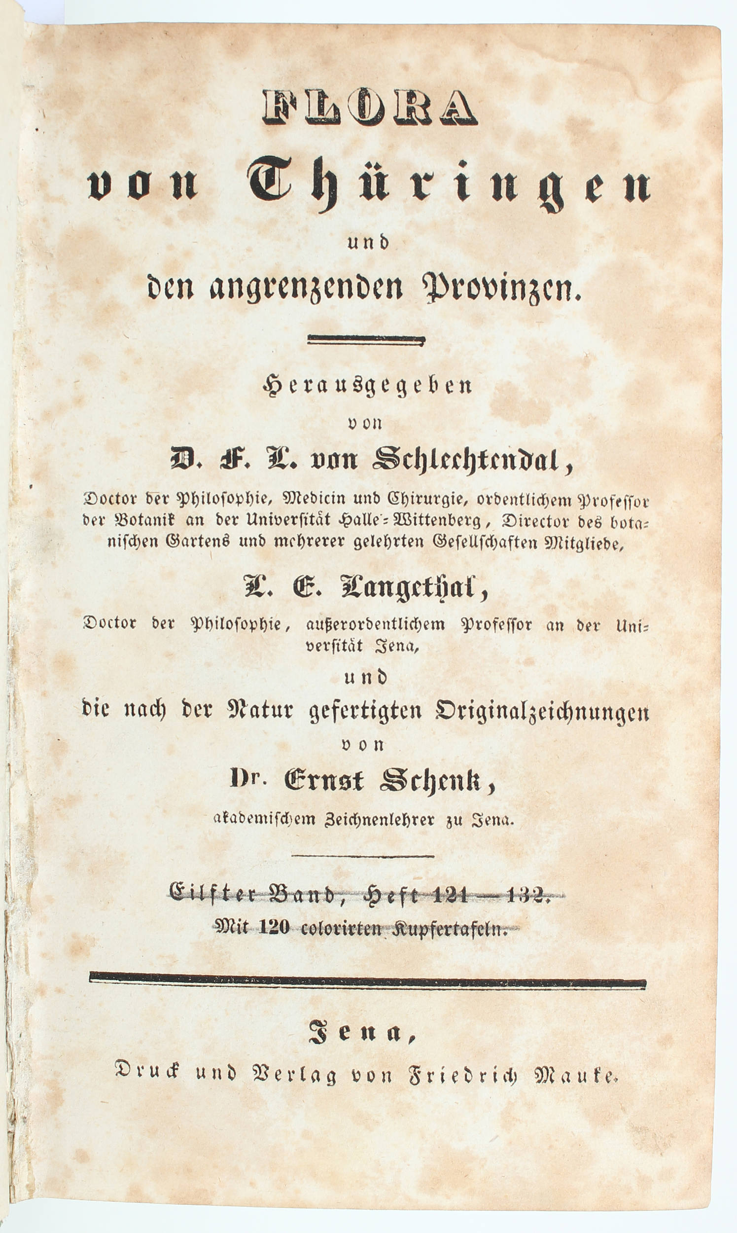 Zenker, Flora von Thüringen. 20 Bde.