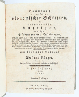 Sammlung vermischter ökonomischer Schriften